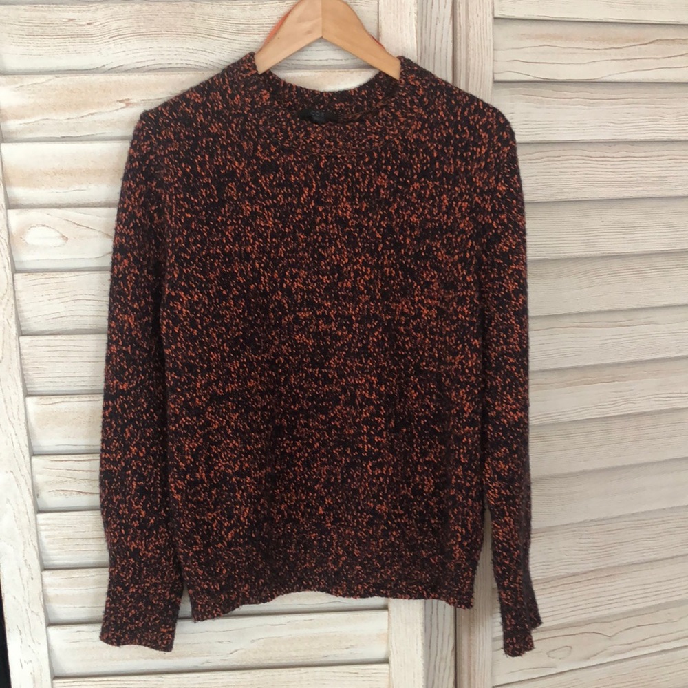 Cozy wool blend COS sweater marked orange and black yarn M